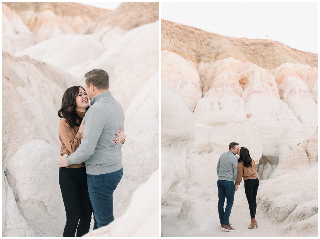 couple in desert mountains