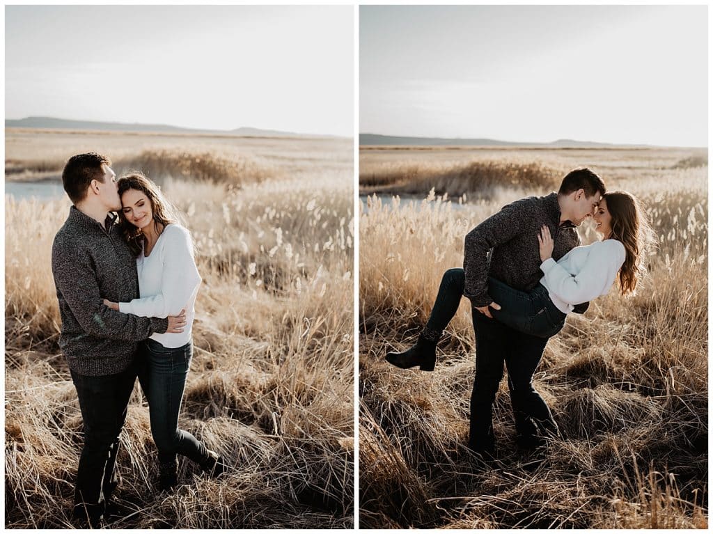 couple in field