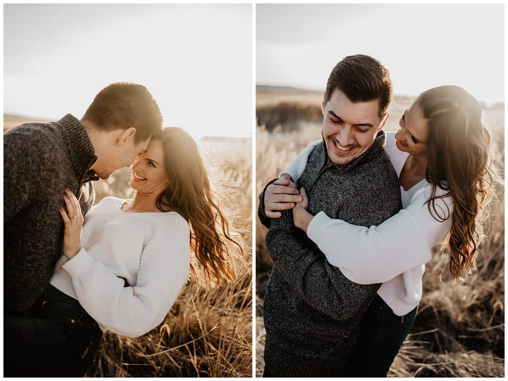couple in field