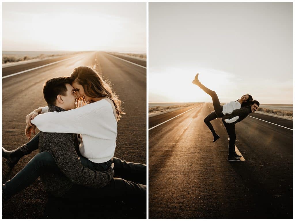 couple on road