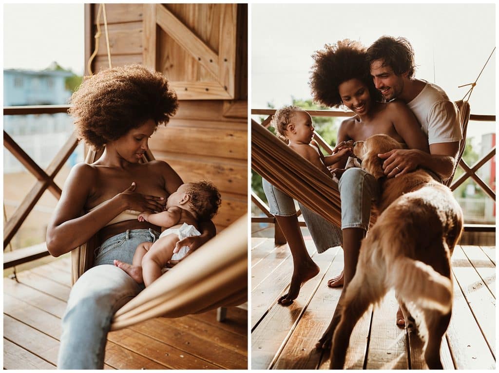 family on hammock