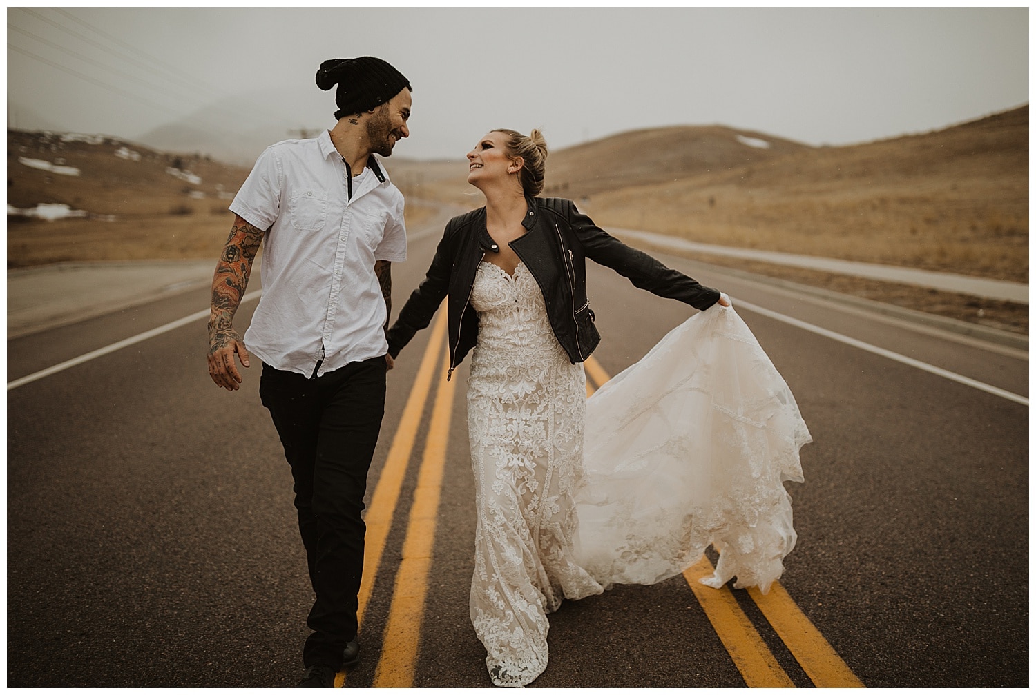 couple in street