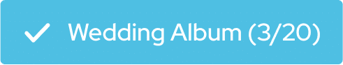 Illustrated icon of adding a wedding album label to a gallery