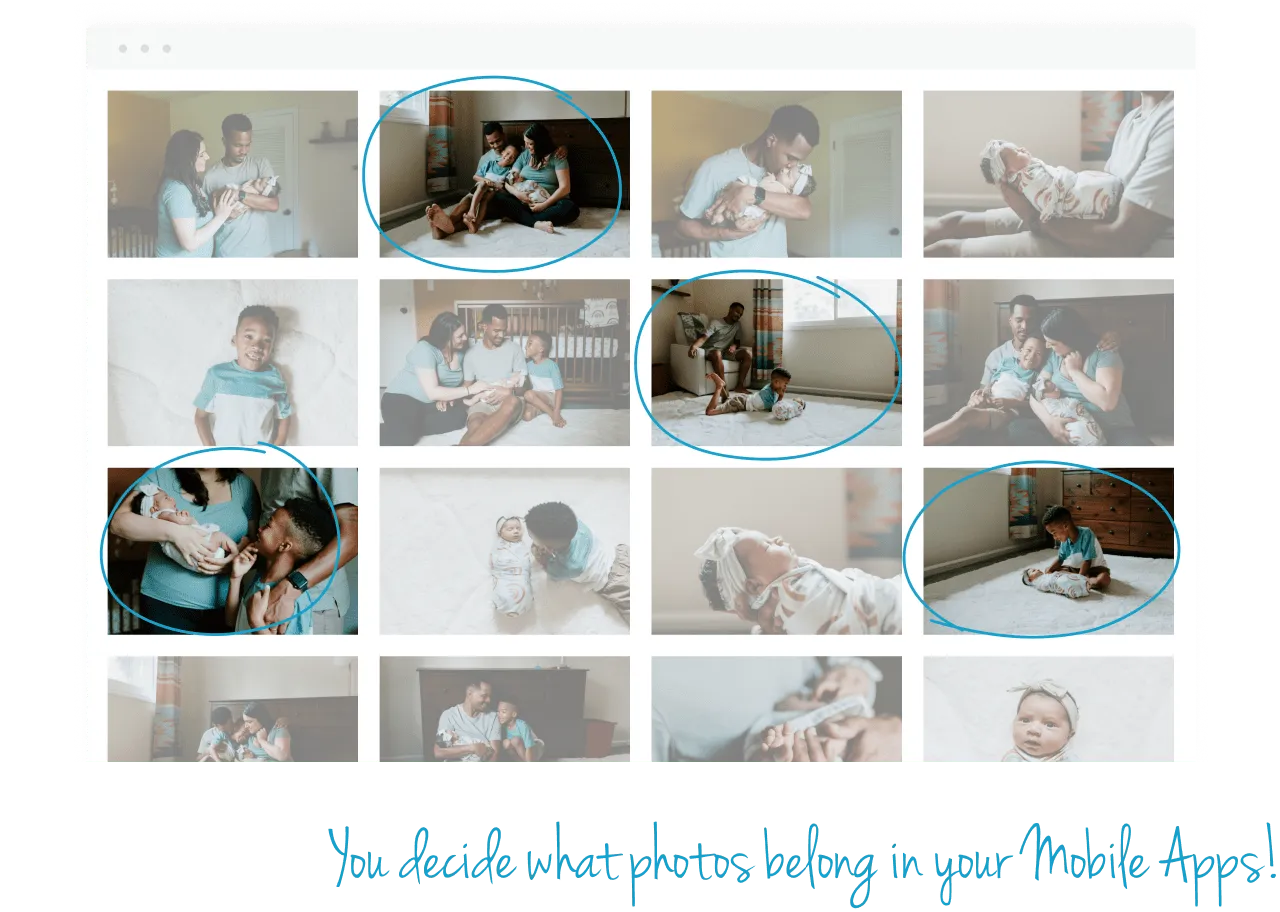 Selecting images in ShootProof for Mobile App