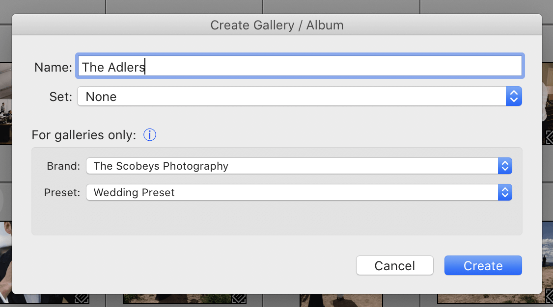 A screenshot of ShootProof's Lightroom Plugin which enables photographers to upload their photos directly from Lightroom into ShootProof.