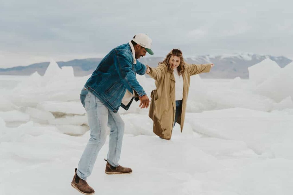 couple on ice