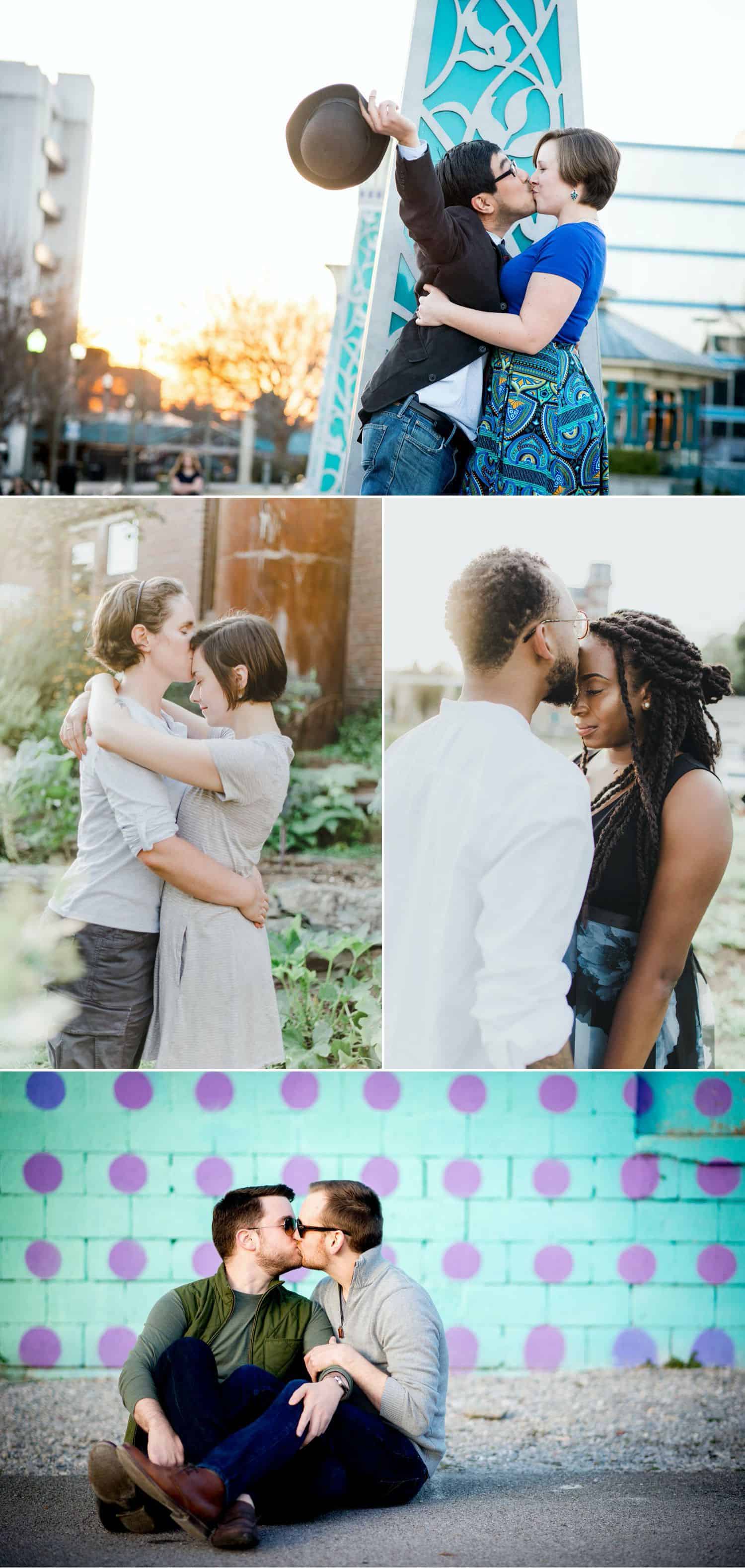 Instruct your couples to "kiss lightly" during their engagement session