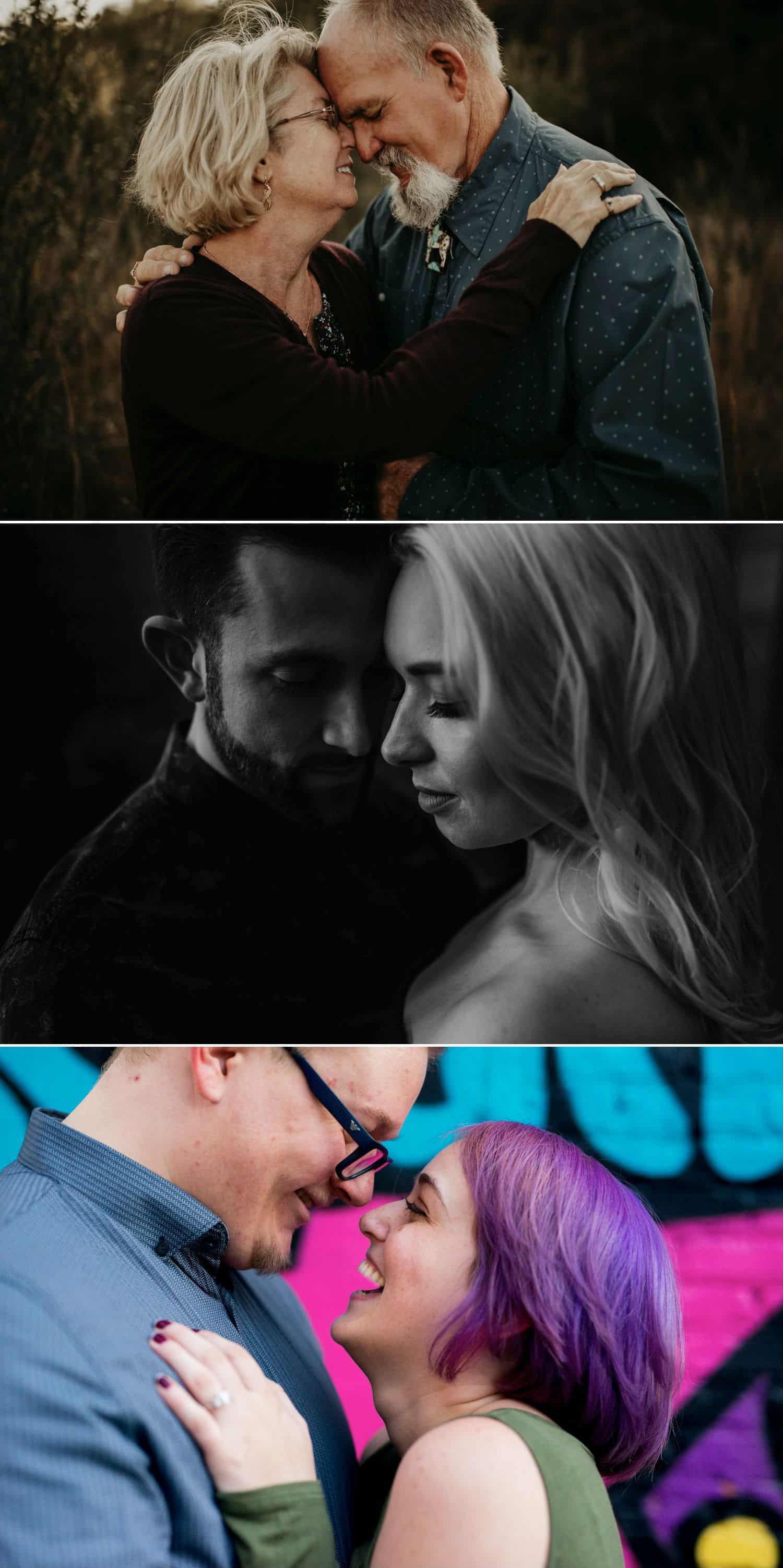 Nose-to-nose is one of the simplest engagement photo poses