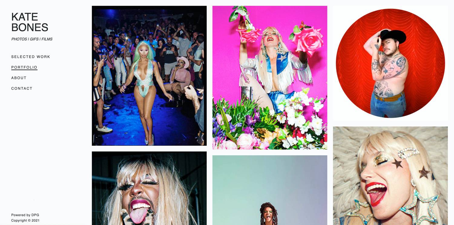 Website: Kate Bones's photographs are actually GIFs! Visit her website to see her brightly colored portraits come to life.