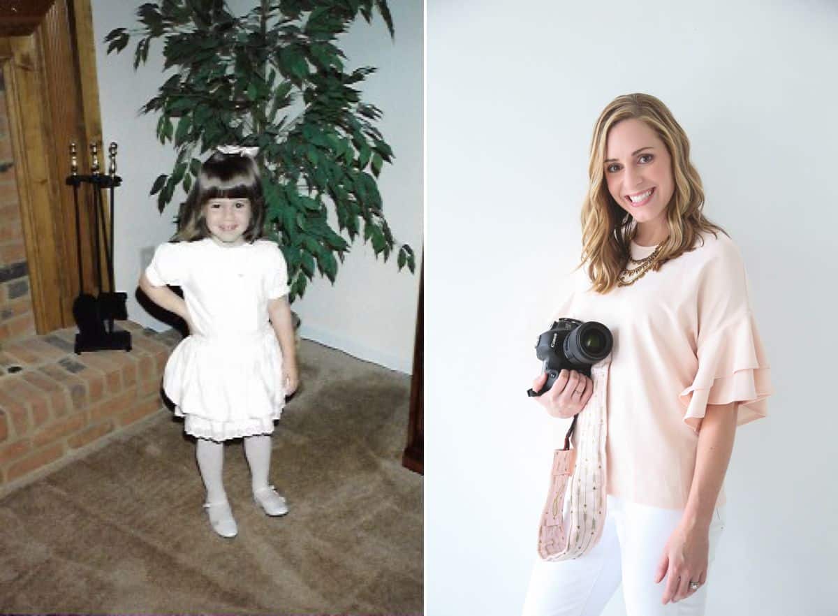 How To Get More Photography Clients? Start Saying No! - Photographer Jenny Perry, as a kid and now.